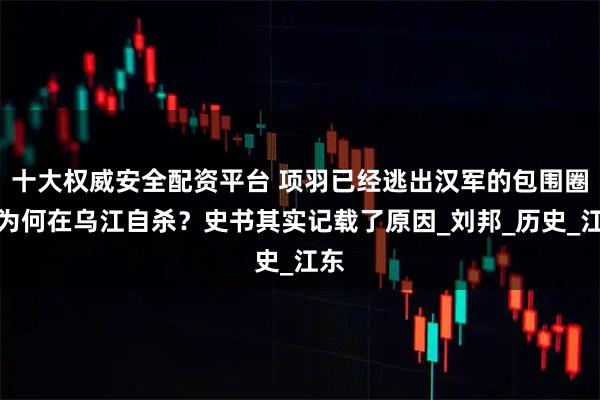 十大权威安全配资平台 项羽已经逃出汉军的包围圈，为何在乌江自杀？史书其实记载了原因_刘邦_历史_江东